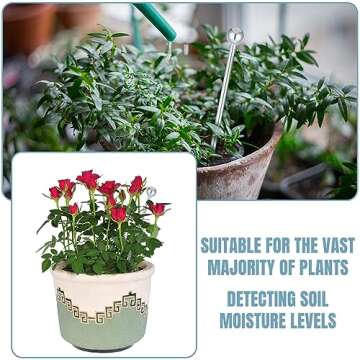 Therwen 14'' Stainless Steel Soil Sampler Probe Soil Sampler for Lawn Plant Garden Farm Underground Soil Sampling Probing Moisture Meter Compaction Septic Tanks Locating Sampling