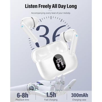 Wireless Earbuds Bluetooth 5.4 with Noise Cancelling