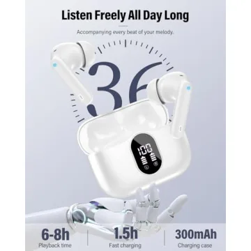 Wireless Earbuds Bluetooth 5.4 with Noise Cancelling