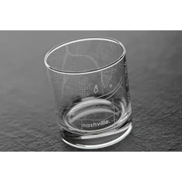 Well Told Nashville Map Rocks Glass for Whiskey Lovers