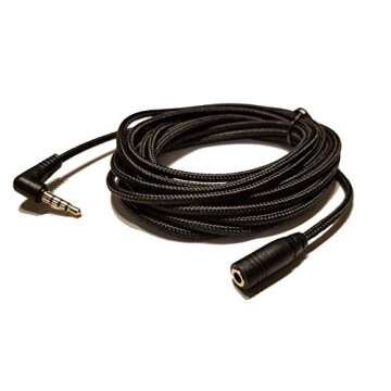 ienza Long (12-FT) Braided TRRS Male to TTRS Female Audio Extension Cable