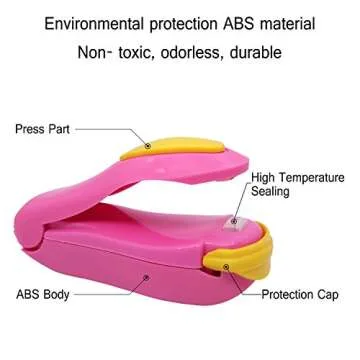 DecorRom Shrink Wrap Bags 200 pcs - 6 x 6 Inch - Bonus Mini Heat Sealer - Bags for Bath Bombs, Handmade Soaps and DIY Crafts