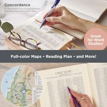 KJV Note-taking Bible, Special Edition, Journal Space, Reading Plan, Maps, Concordance, King James Version Holy Bible, Margo Peach Floral, 8.65 pt. (KJV Note-taking Loveall Edition)