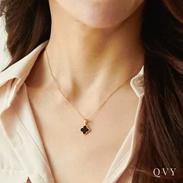 Elegant Clover Necklace 18K Gold Plated Gift for Women