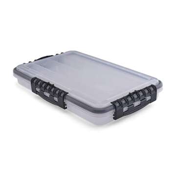 Plano Waterproof 3700 Stowaway Tackle Box, 14" X 9" X 1.875", Durable Cam-Action Latches, O-Ring Sea...