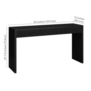 Henn&Hart 55 inch Rectangular Console Table - Modern Design