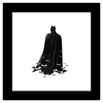 DC Comics The Batman Bat Cape Graphic Wall Art - Black Framed 12x12