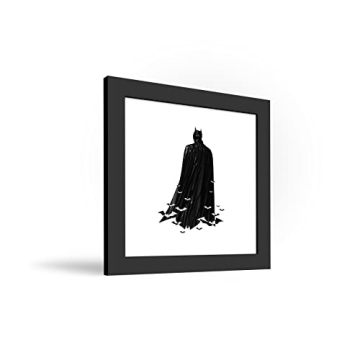 Batman Bat Cape Graphic Wall Art Black Framed 12x12