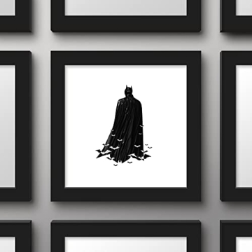 Batman Bat Cape Graphic Wall Art Black Framed 12x12