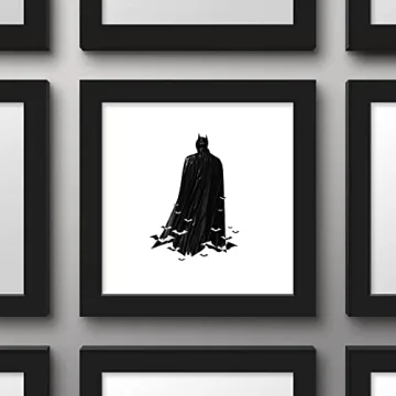 Batman Bat Cape Graphic Wall Art Black Framed 12x12
