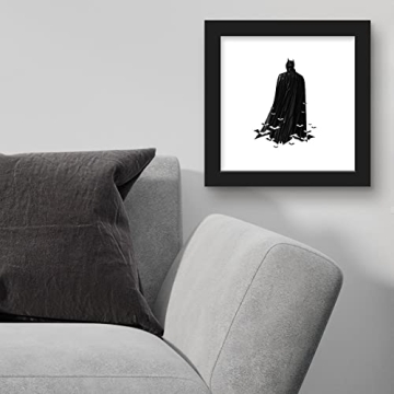 Batman Bat Cape Graphic Wall Art Black Framed 12x12