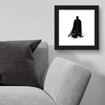 Batman Bat Cape Graphic Wall Art Black Framed 12x12