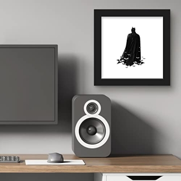 Batman Bat Cape Graphic Wall Art Black Framed 12x12