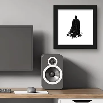 Batman Bat Cape Graphic Wall Art Black Framed 12x12