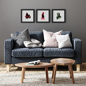 Batman Bat Cape Graphic Wall Art Black Framed 12x12