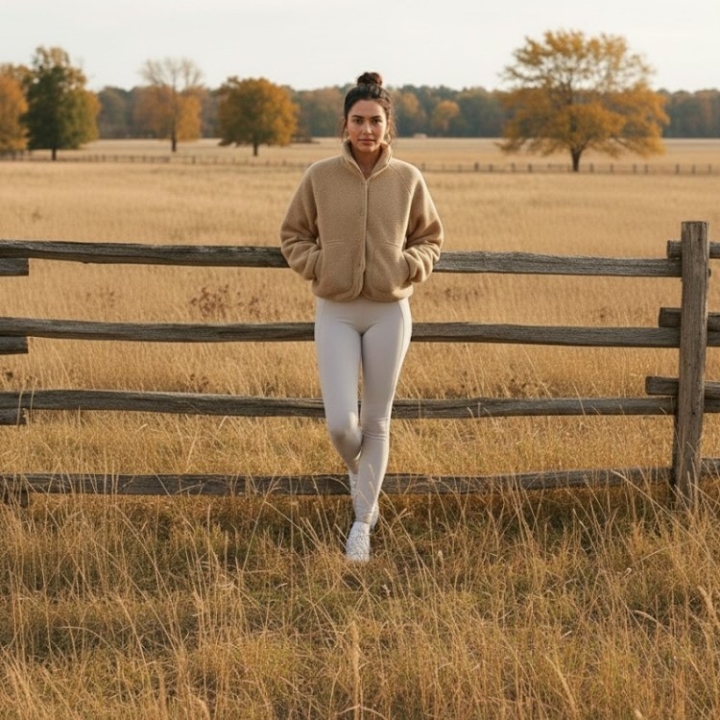 Yeokou Women's Cropped Sherpa Lined Fleece Jacket Winter Warm Button Down Fuzzy Coats