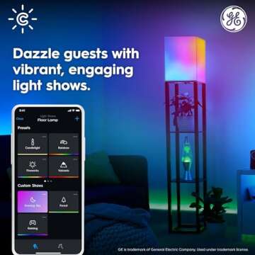 GE CYNC Dynamic Effects A19 Color Changing Light Bulbs with Music Sync, RGB LED Light Bulb, Room Décor Aesthetic WiFi Smart Light, Works with Amazon Alexa and Google, 2 Bulbs