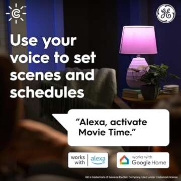 GE CYNC Dynamic Effects A19 Color Changing Light Bulbs with Music Sync, RGB LED Light Bulb, Room Décor Aesthetic WiFi Smart Light, Works with Amazon Alexa and Google, 2 Bulbs