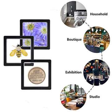 Sdoot 3D Floating Coin Display Holder Stands - 20 PCS