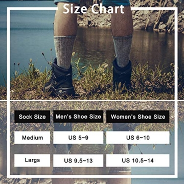 Merino Wool Hiking Socks for Cold Weather - 2 Pairs