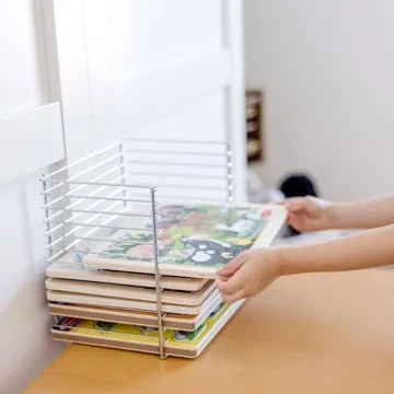 Melissa & Doug Puzzle Storage Rack for Kids Organization