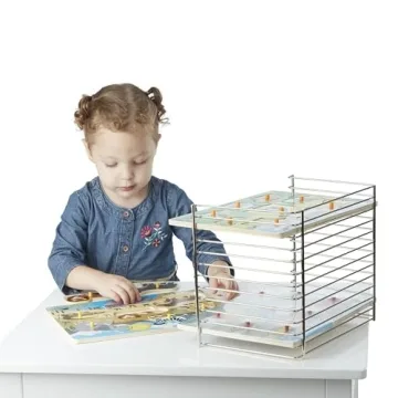 Melissa & Doug Puzzle Storage Rack for Kids Organization