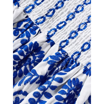 MakeMeChic Women's Tropical Print Peplum Tube Top