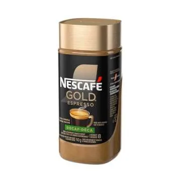 Nescafé 1 Gold Espresso Decaf Instant Coffee, 90 Grams 90g/3.2oz {Imported from Canada}