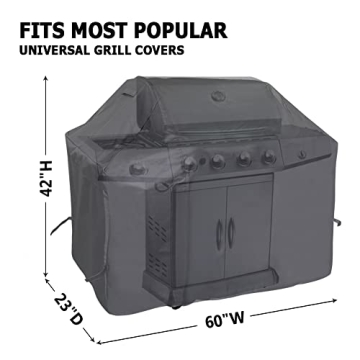 iCOVER 60 Inch Waterproof BBQ Grill Cover for Outdoor Use