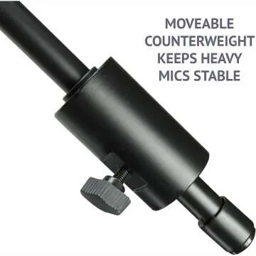 LyxPro 90" Heavy Duty Microphone Stand with Boom