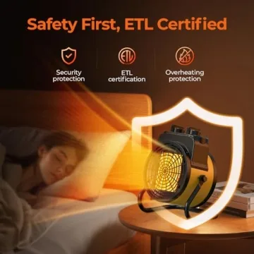 Air Choice 1500W Space Heater with Thermostat for Portable Use