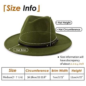 Lisianthus Olive Green Belt Buckle Fedora Hat