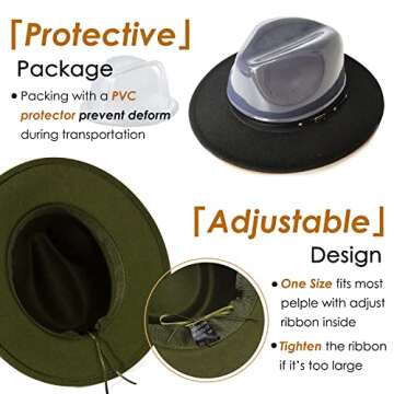 Lisianthus Olive Green Belt Buckle Fedora Hat