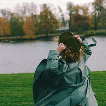 Lisianthus Olive Green Belt Buckle Fedora Hat