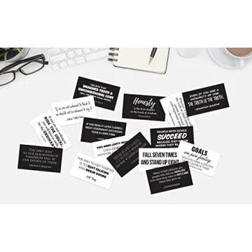 FOCUS AND ZEAL Positive Affirmations Cards | Motivational Cards | Meditation Cards Inspirational Success Quote | Historically Famous Leaders & Innovators | For Men & Women | Business Card Size 30 pcs