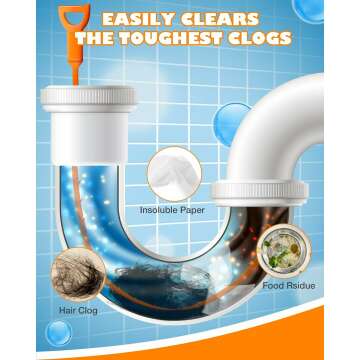 Drain Snake Clog Remover Tool - 25 Inch 6 Pack