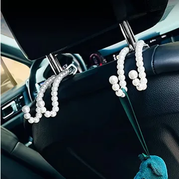 Elegant Pearl Car Headrest Hook Hanger for Organization