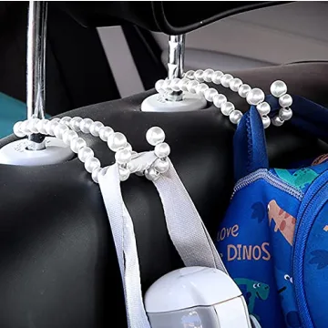 Elegant Pearl Car Headrest Hook Hanger for Organization