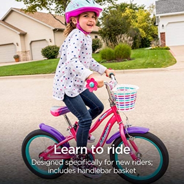 Schwinn Jasmine 16-Inch Kids Bike with Training Wheels Pink