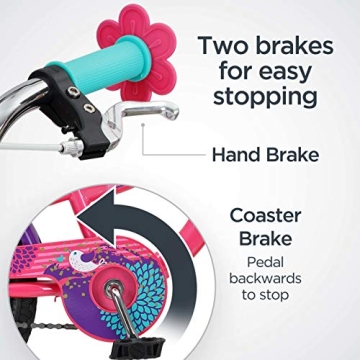 Schwinn Jasmine 16-Inch Kids Bike with Training Wheels Pink