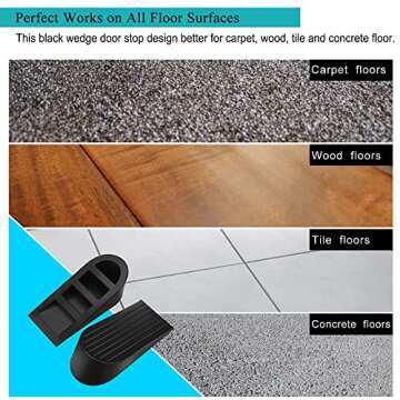 Big Door Stopper 2 Packs Heavy Duty Rubber for All Floors
