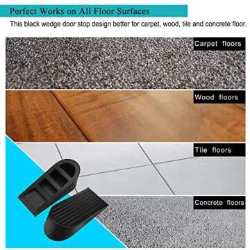 Big Door Stopper 2 Packs Heavy Duty Rubber for All Floors