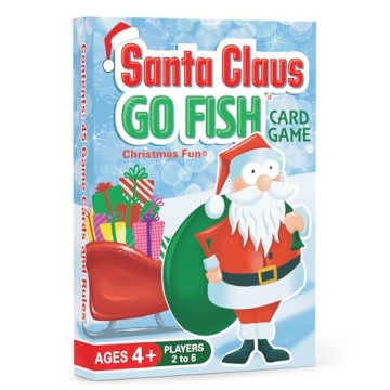 Santa Claus Go Fish – A Family Christmas Game for Kids Ages 4 & Up | Go Fish, Old Maid, and Slap J...
