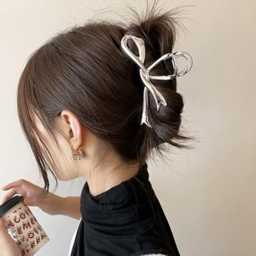 Stylish Metal Silver Hair Clips for Women - Perfect Gift Idea