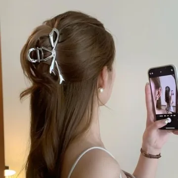 Stylish Metal Silver Hair Clips for Women - Perfect Gift Idea