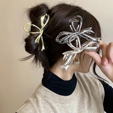 Stylish Metal Silver Hair Clips for Women - Perfect Gift Idea