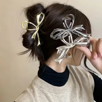 Stylish Metal Silver Hair Clips for Women - Perfect Gift Idea
