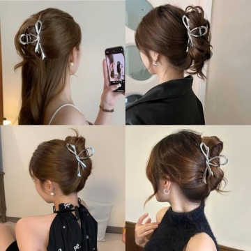 Stylish Metal Silver Hair Clips for Women - Perfect Gift Idea