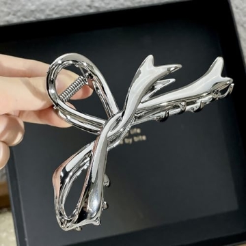 Stylish Metal Silver Hair Clips for Women - Perfect Gift Idea