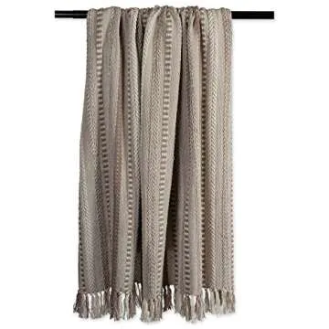 DII Braided Striped Decorative Throw Blanket for Cozy Living